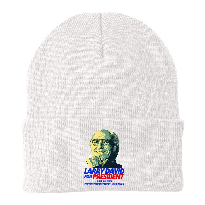 Larry David For President Make America Pretty Good Again Knit Cap Winter Beanie