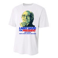 Larry David For President Make America Pretty Good Again Performance Sprint T-Shirt