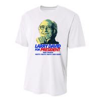 Larry David For President Make America Pretty Good Again Youth Performance Sprint T-Shirt