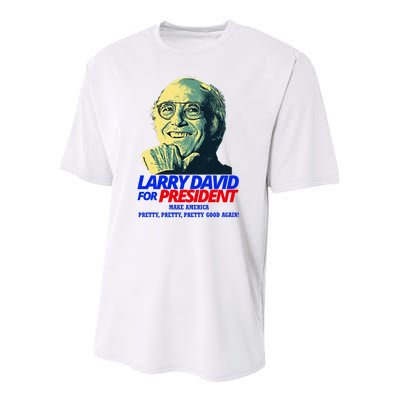 Larry David For President Make America Pretty Good Again Youth Performance Sprint T-Shirt