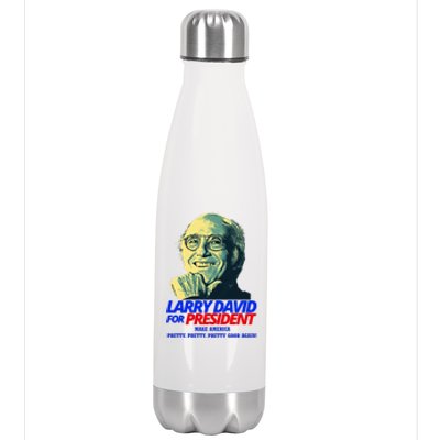 Larry David For President Make America Pretty Good Again Stainless Steel Insulated Water Bottle