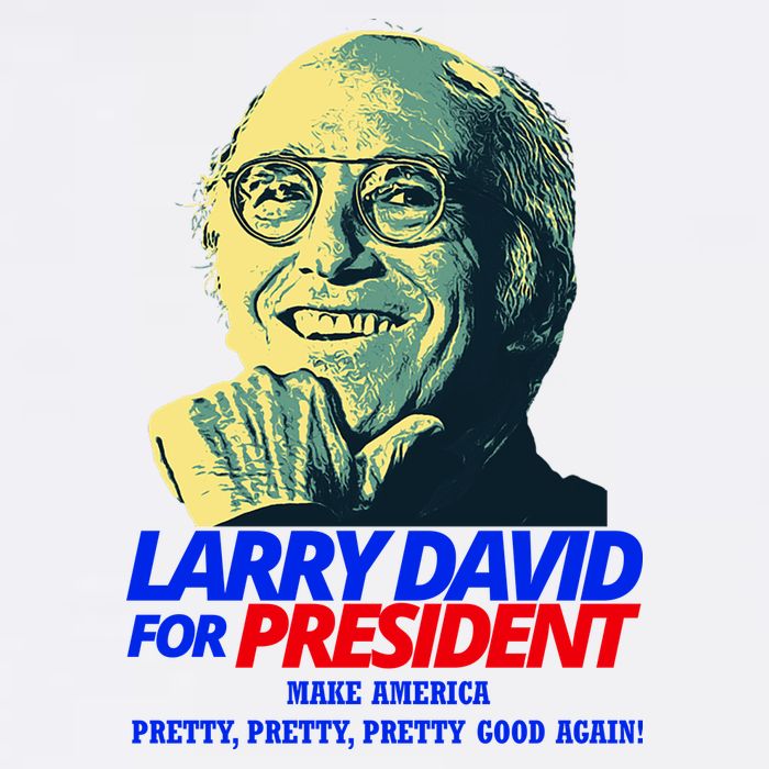 Larry David For President Make America Pretty Good Again Cropped Pullover Crew