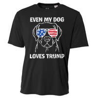 Labrador Dog Flag Sunglasses Even My Dog Loves Trump 2024 Cooling Performance Crew T-Shirt