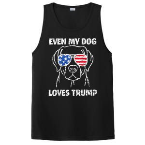 Labrador Dog Flag Sunglasses Even My Dog Loves Trump 2024 PosiCharge Competitor Tank