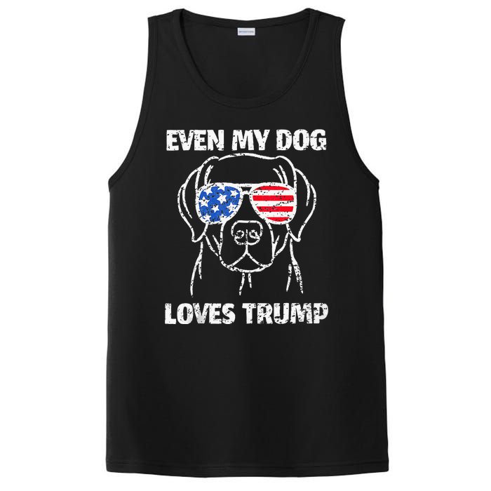 Labrador Dog Flag Sunglasses Even My Dog Loves Trump 2024 PosiCharge Competitor Tank