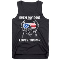 Labrador Dog Flag Sunglasses Even My Dog Loves Trump 2024 Tank Top