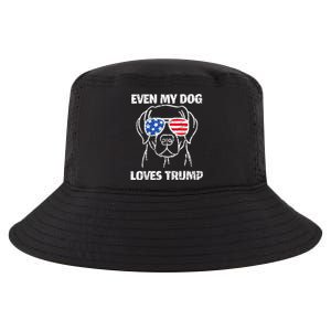 Labrador Dog Flag Sunglasses Even My Dog Loves Trump 2024 Cool Comfort Performance Bucket Hat