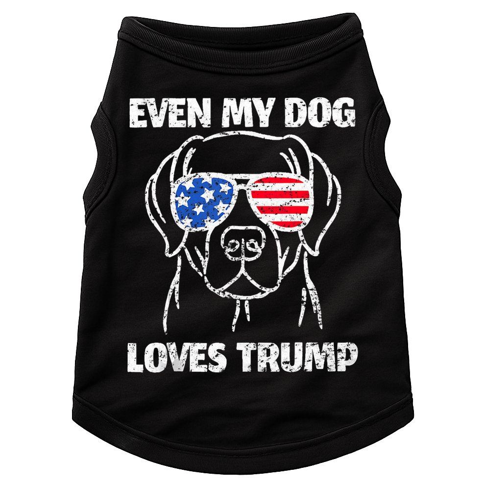 Labrador Dog Flag Sunglasses Even My Dog Loves Trump 2024 Doggie Tank