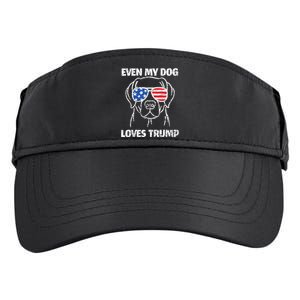 Labrador Dog Flag Sunglasses Even My Dog Loves Trump 2024 Adult Drive Performance Visor