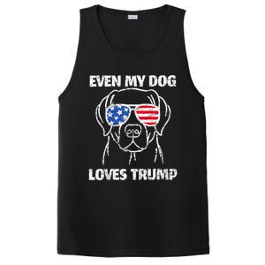 Labrador Dog Flag Sunglasses Even My Dog Loves Trump 2024 PosiCharge Competitor Tank