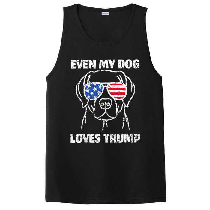 Labrador Dog Flag Sunglasses Even My Dog Loves Trump 2024 PosiCharge Competitor Tank