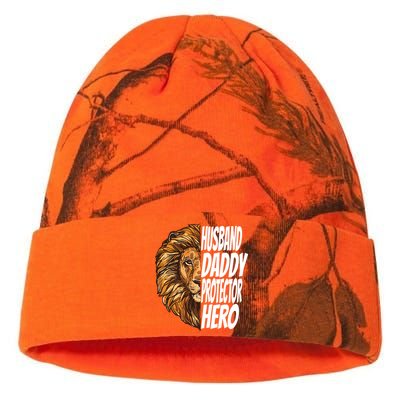 Lion Dad Funny Husband Daddy Protector Hero Gift Kati Licensed 12" Camo Beanie