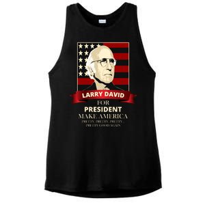 Larry David For President Ladies PosiCharge Tri-Blend Wicking Tank