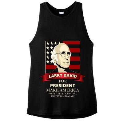Larry David For President Ladies PosiCharge Tri-Blend Wicking Tank