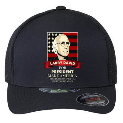 Larry David For President Flexfit Unipanel Trucker Cap