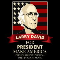 Larry David For President Flexfit Unipanel Trucker Cap