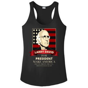 Larry David For President Ladies PosiCharge Competitor Racerback Tank