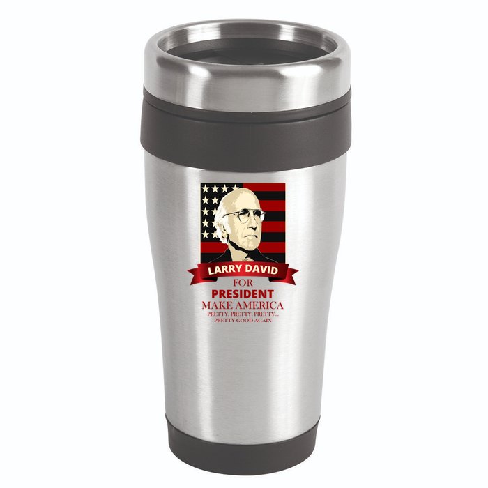 Larry David For President 16oz Travel Tumbler