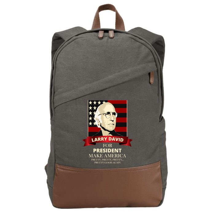 Larry David For President Cotton Canvas Backpack