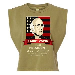 Larry David For President Garment-Dyed Women's Muscle Tee