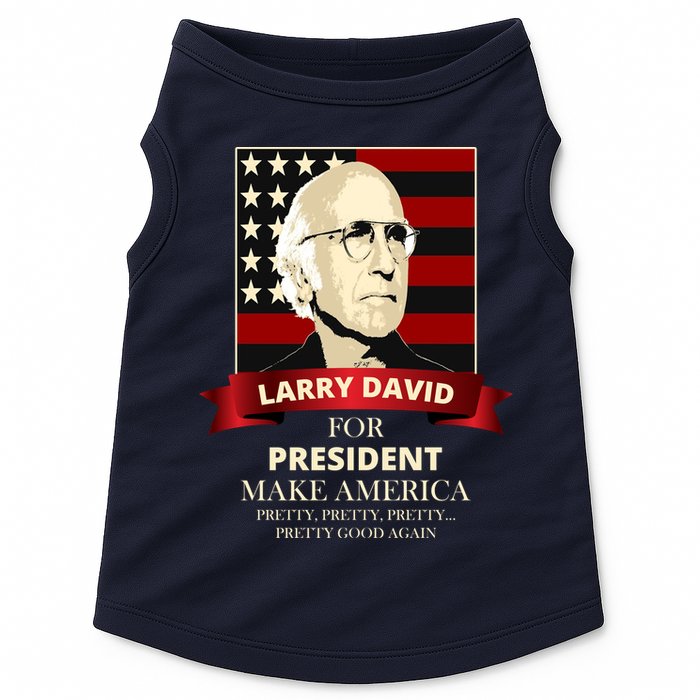 Larry David For President Doggie Tank