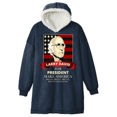 Larry David For President Hooded Wearable Blanket