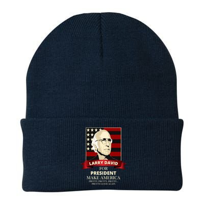 Larry David For President Knit Cap Winter Beanie