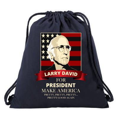 Larry David For President Drawstring Bag