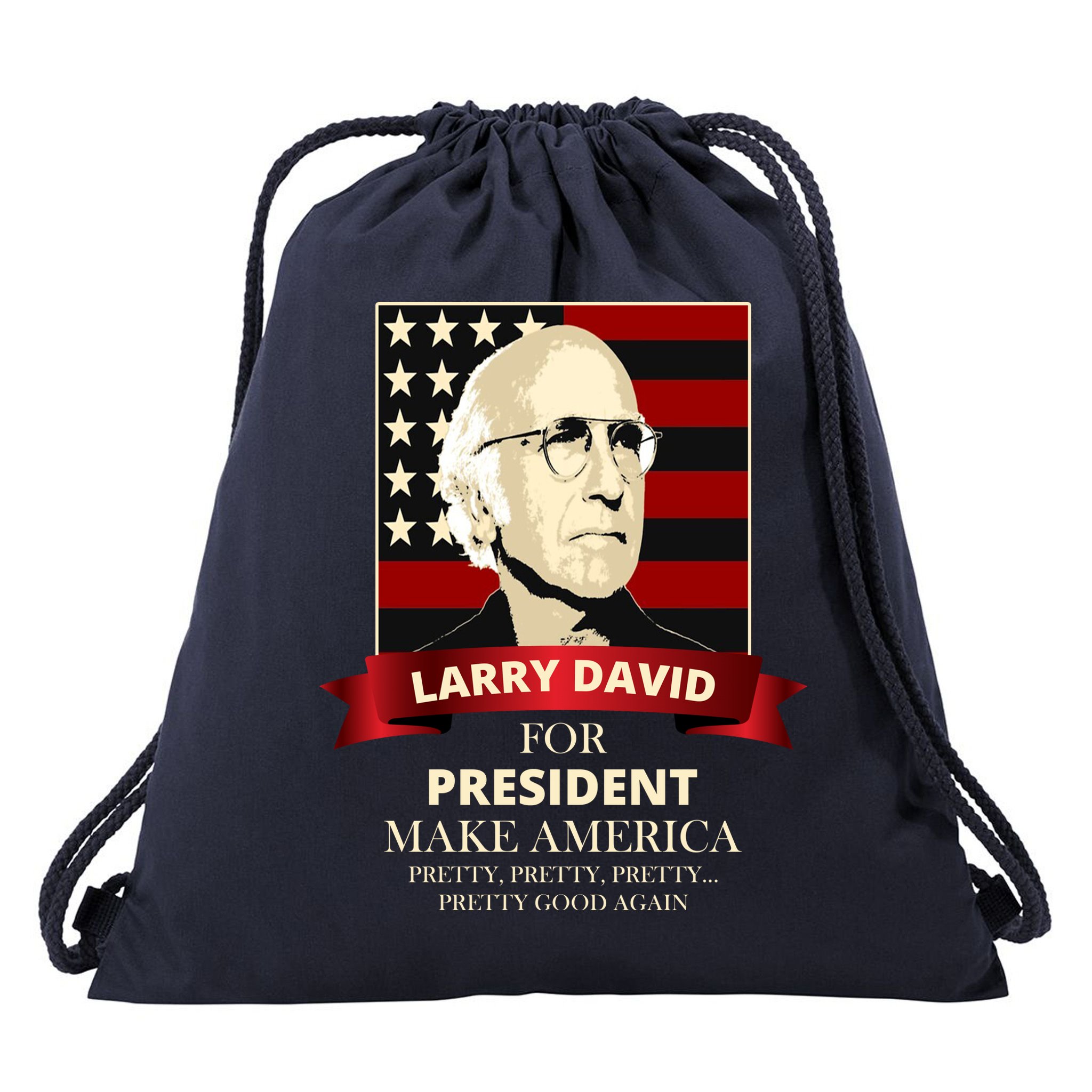 Larry David For President Drawstring Bag