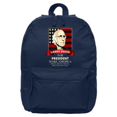 Larry David For President 16 in Basic Backpack