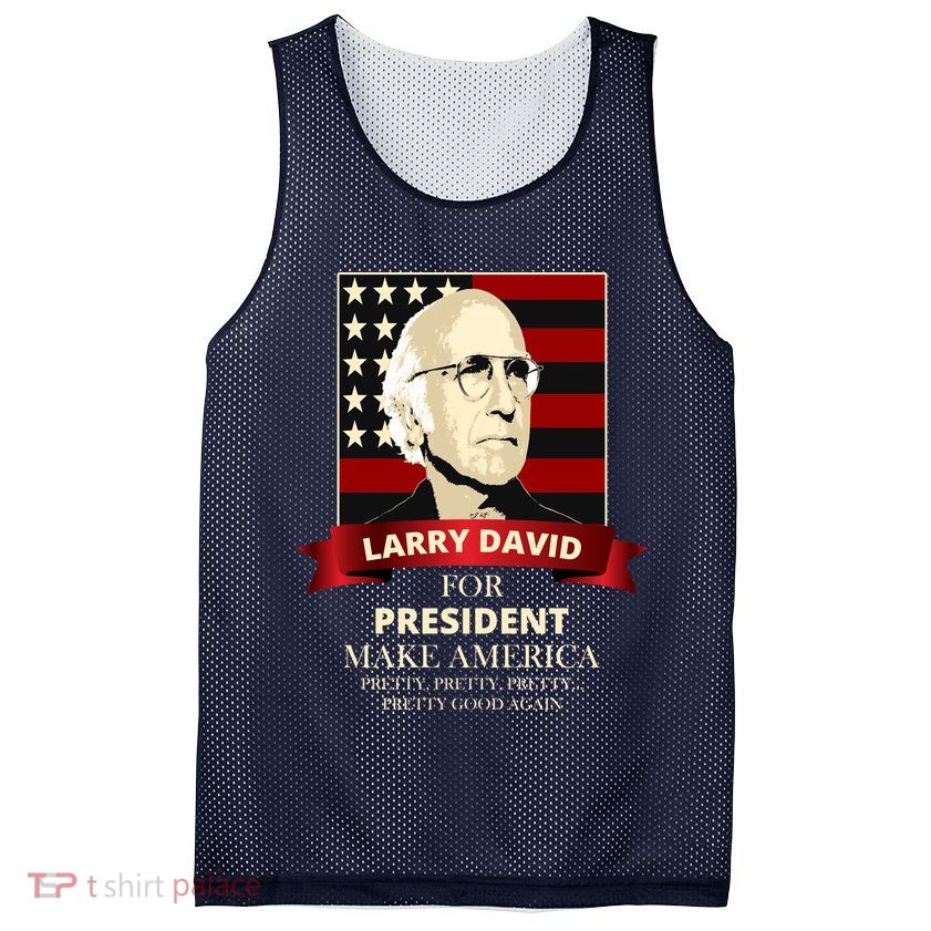 Larry David For President Mesh Reversible Basketball Jersey Tank