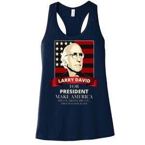 Larry David For President Women's Racerback Tank