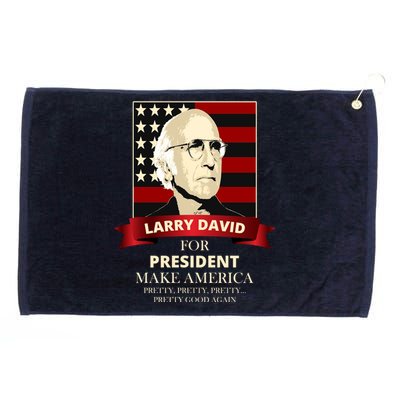 Larry David For President Grommeted Golf Towel