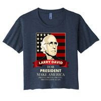 Larry David For President Crop Top