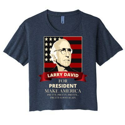 Larry David For President Women's Crop Top Tee