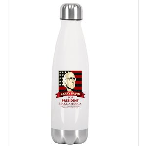 Larry David For President Stainless Steel Insulated Water Bottle