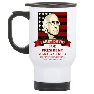 Larry David For President Stainless Steel Travel Mug