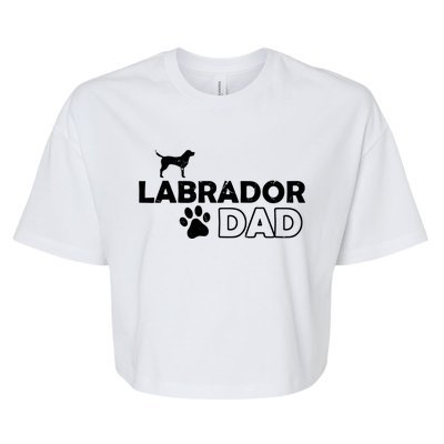 Labrador Dad Funny Cute Dog Owner Adopt Rescue Fathers Day Meaningful Gift Bella+Canvas Jersey Crop Tee