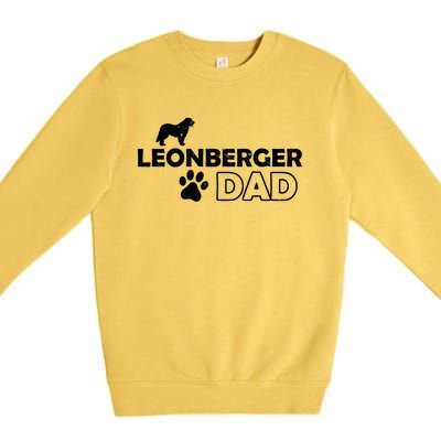 Leonberger Dad Funny Cute Dog Owner Adopt Rescue Fathers Day Gift Premium Crewneck Sweatshirt