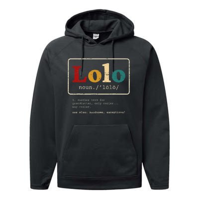 Lolo Definition Filipino Grandpa For A Pinoy Performance Fleece Hoodie