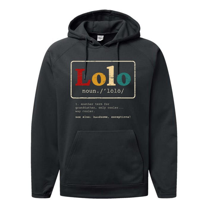 Lolo Definition Filipino Grandpa For A Pinoy Performance Fleece Hoodie