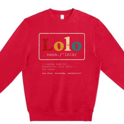 Lolo Definition Filipino Grandpa For A Pinoy Premium Crewneck Sweatshirt