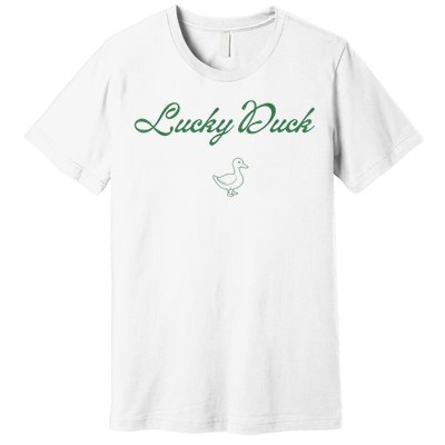 Lucky Duck Funny St Patricks Day Premium T-Shirt