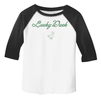 Lucky Duck Funny St Patricks Day Toddler Fine Jersey T-Shirt