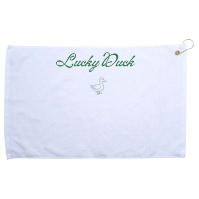 Lucky Duck Funny St Patricks Day Grommeted Golf Towel
