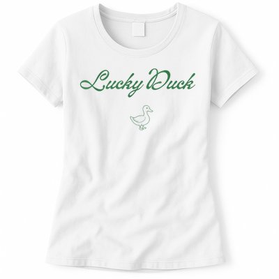 Lucky Duck Funny St Patricks Day Womens T-Shirt