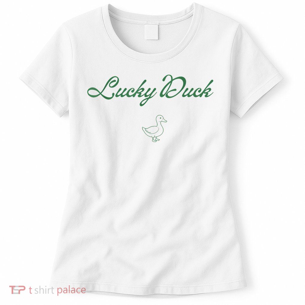 Lucky Duck Funny St Patricks Day Womens T-Shirt