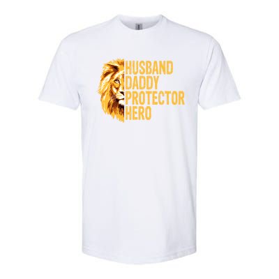 Lion Dad Funny Husband Daddy Protector Hero Fathers Day Funny Gift Softstyle® CVC T-Shirt