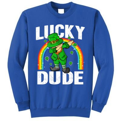 Lucky Dude Funny St Patricks Day Dabbing Leprechaun Cool Gift Sweatshirt