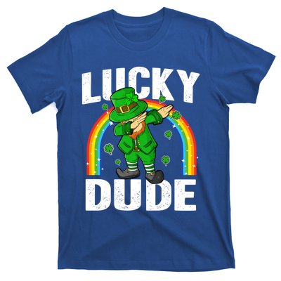 Lucky Dude Funny St Patricks Day Dabbing Leprechaun Cool Gift T-Shirt